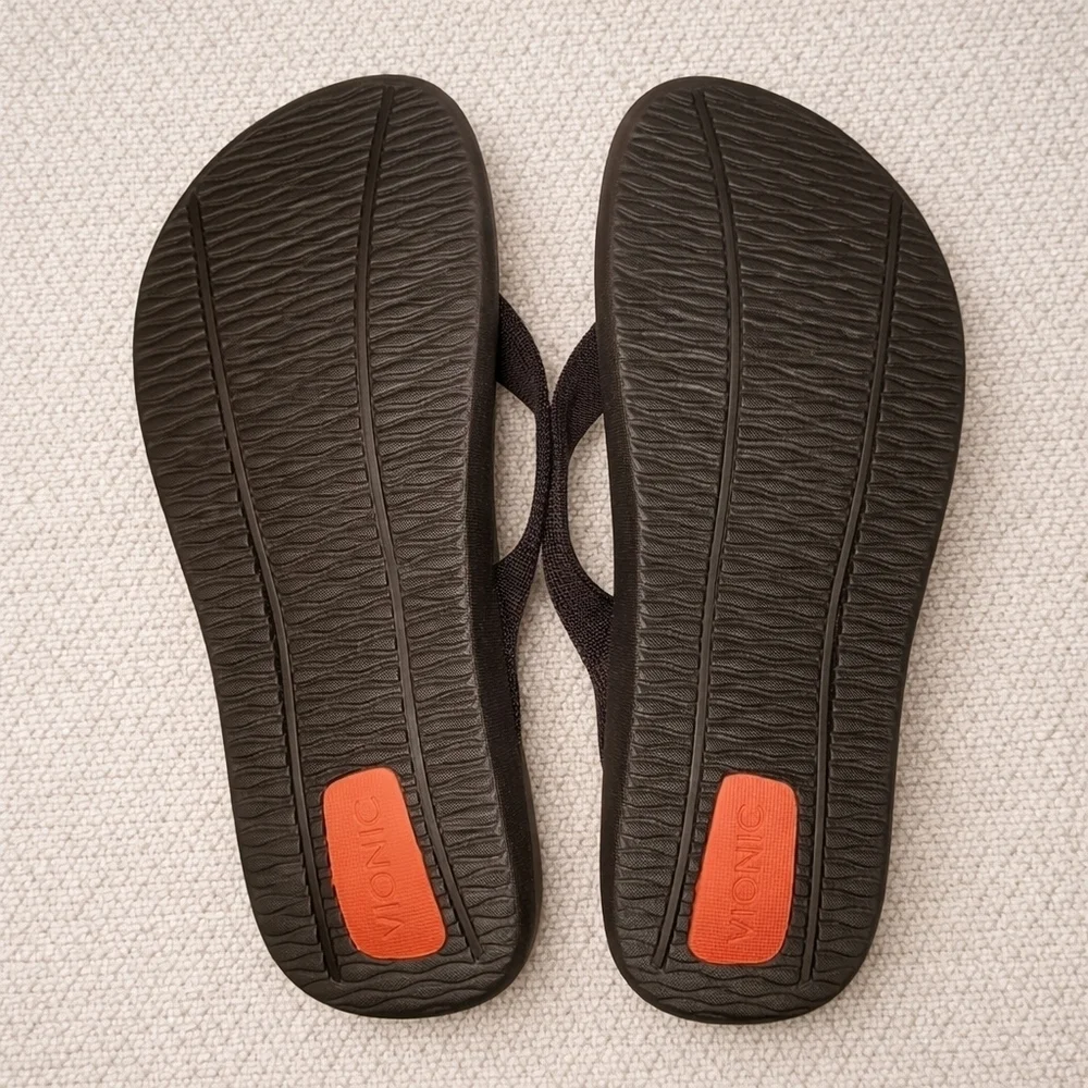 Vionic 44 Wave Orthotic Flip Flops Brown Unisex Sandals Women’s 9 Men’s 8